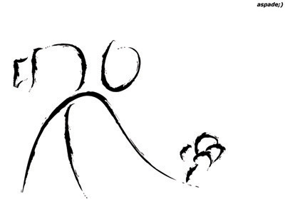 A man with flowers...